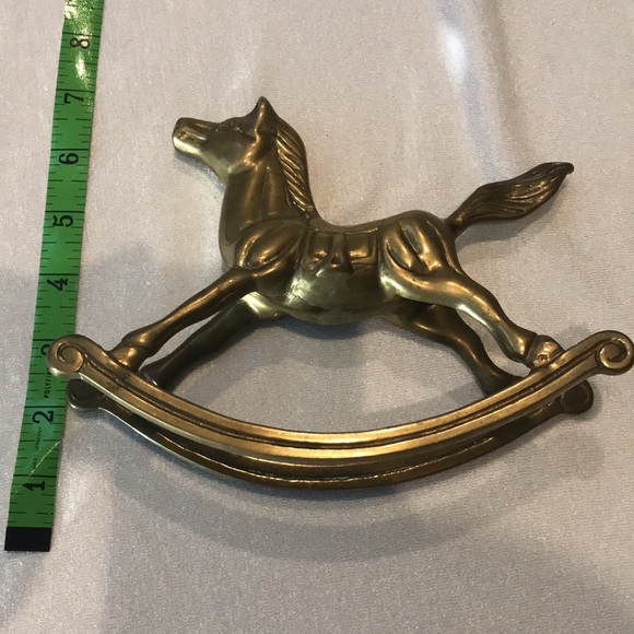 Vintage Brass Rocking Horse - Picture 4 of 11